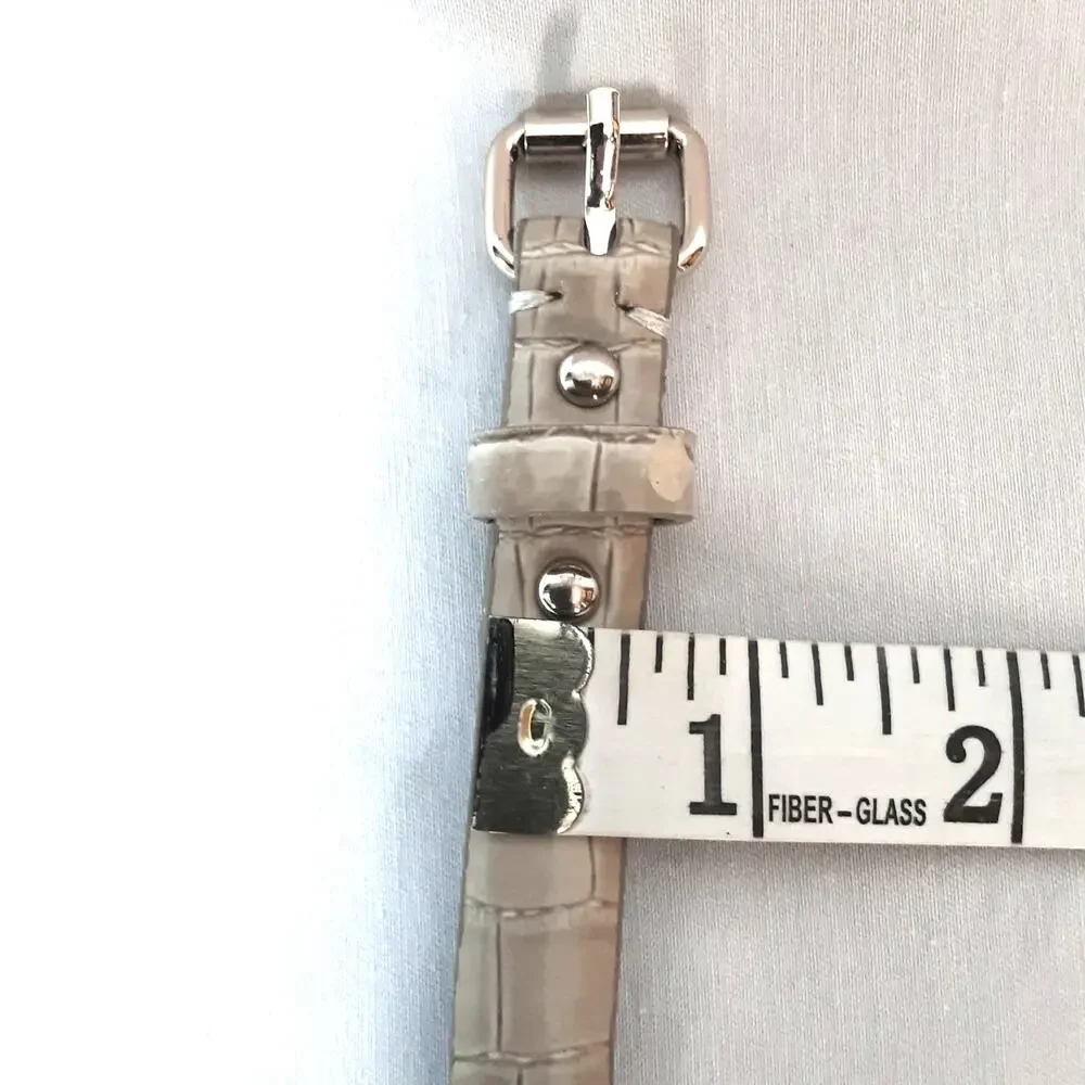 💎Ann Taylor Natural Tan Reptile Print Skinny Belt Size Small Medium